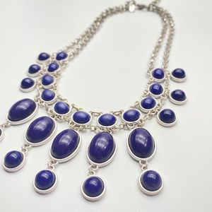 Chico’s Statement Necklace Lapis Blue